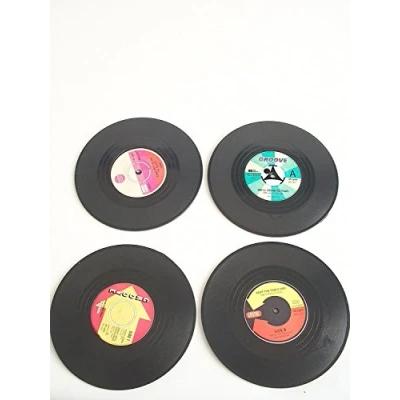 Image de Dessous de Verre Rétro Disques Vinyles (lot 4)