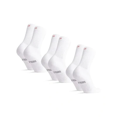 Afbeelding van Danish Endurance Tennis Performance CREW 3 PACK Sportsokken, Maat: 39 42, White