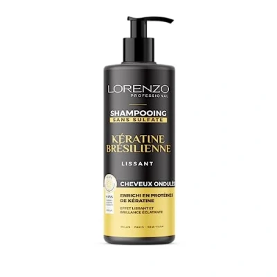 Afbeelding van Lorenzo Professional Braziliaanse keratine sulfaatvrije shampoo (golvend haar), 500 ml