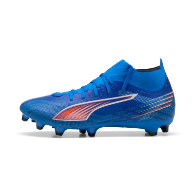 Image de PUMA Ultra 6 MATCH+ FG/AG Football Boots Women, Chaussures, Bleu/Blanc/Glowing Rouge, 42.5