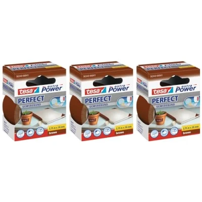 Afbeelding van Tesa extra Power Perfect, ft 38 mm x 2,75 m, bruin textieltape