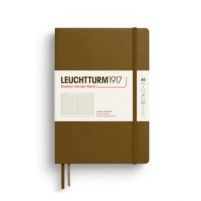 Afbeelding van Leuchtturm notitieboek spice brown lined medium hardcover a5 145x210mm