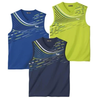Afbeelding van ATLAS FOR MEN Set mouwloze sportshirts, tanktop, verkrijgbaar in grote maten van M tot 5XL
