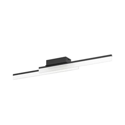 Afbeelding van EGLO Palmital Plafondlamp LED 88 cm Zwart/Wit Badkamer Spiegellamp