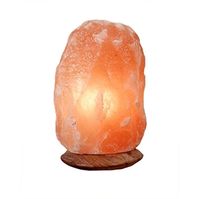 Afbeelding van Himalaya Salt Dreams Zoutlamp Tafellamp 2 3Kilo 19cm Hoog Houtenvoet