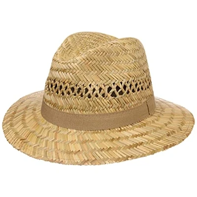 Afbeelding van Lipodo Klassieke Travellerhoed met stro voor heren, gemaakt in Italië de zomer, strand, grove band, lente Natuur
