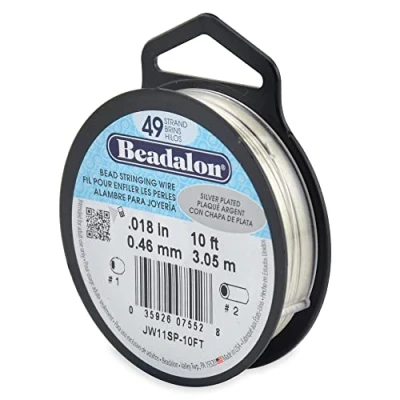 Afbeelding van Beadalon JW11SP 3 m 49 strengen pareltouw, 0,04 cm, verzilverd,