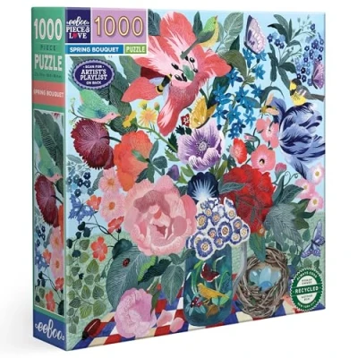 Afbeelding van eeBoo stks Spring Boeket Volwassen Puzzel 1000 Stukjes Gerecycled Karton En Plantaardige Inkt Afmetingen 58,5 x cm, PZT112