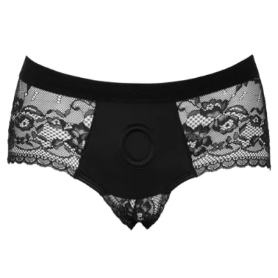 Afbeelding van Bad Kitty Strap On Slipje van Kant Maat Large
