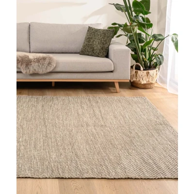 Afbeelding van Wollen Vloerkleed Odda Grijs/taupe 240x340 Cm