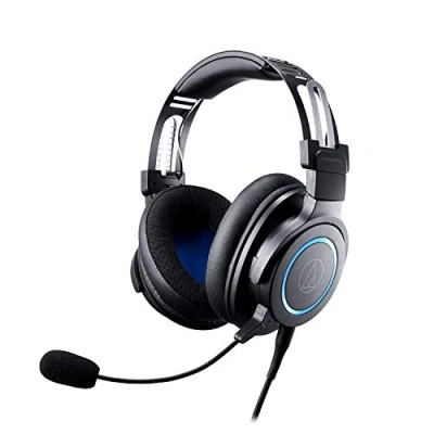 Afbeelding van Audio Technica ATH G1 hoofdtelefoon/headset Bedraad Hoofdband Gamen Zwart, Blauw