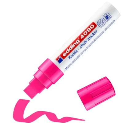 Afbeelding van edding 4090 kalk marker / window neon roze 1ST 4 15 mm 4090069