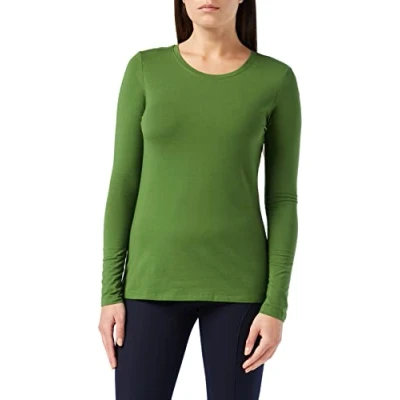 Image de Amazon Essentials T Shirt Col Rond à Manches Longues Coupe Classique (Grandes Tailles Disponibles) Women&#039;s, Vert, XXL