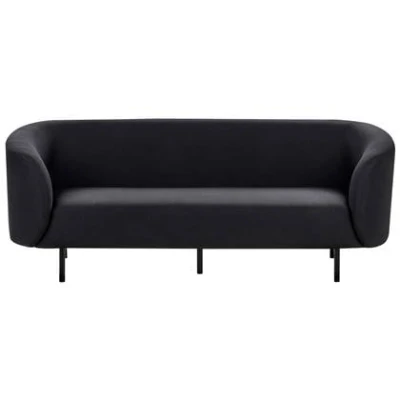 Afbeelding van LOEN Driezitsbank Zwart Polyester