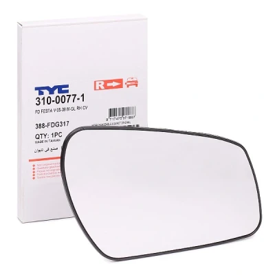 Afbeelding van TYC 310 0077 1 Spiegelglas rechts FORD: C Max, FIESTA 5, Fusion Estate