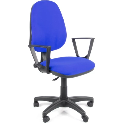 Afbeelding van Linea Fabbrica Tiger 01 Blauw/Blauw Bureaustoel Met Armleuning
