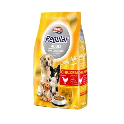 Afbeelding van Panzi Regular Hondenvoer voor volwassen honden Hondenbrokken met kip/rijst smaak 10kg