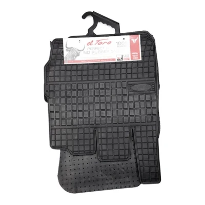 Afbeelding van FROGUM 0306 Vloermatset Rubber voor en achter 4 Zwart Op maat gemaakt FORD: FIESTA 6