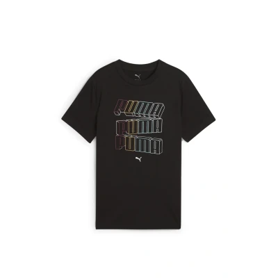 Afbeelding van Essentials+ Logo Lab T shirt voor Heren, Zwart, Maat 7 8Y PUMA