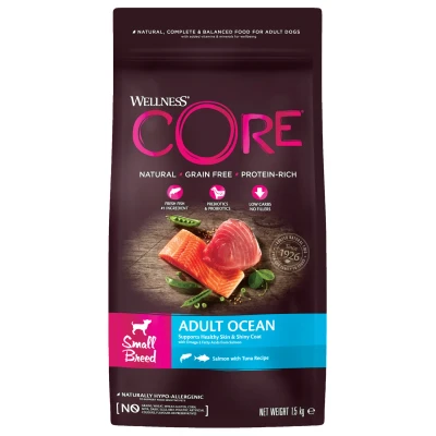 Afbeelding van Wellness Core Grain Free Dog Small Breed 1.5 kg Hondenvoer Zalm