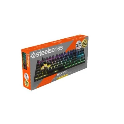 Afbeelding van SteelSeries Apex 9 TKL mechanisch gamingtoetsenbord, optische schakelaars, 2 punts bediening, Compact formaat zonder sleutel, afneembare lay out in het Frans (AZERTY)