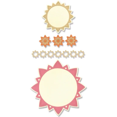Afbeelding van Sizzix Thinlits Die Set 10PK Geo Frames &amp; Borders 666121 Lisa Jones (01 23)