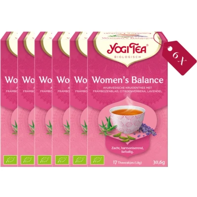Afbeelding van 6x Yogi tea Womens Balance Biologisch 17 stuks