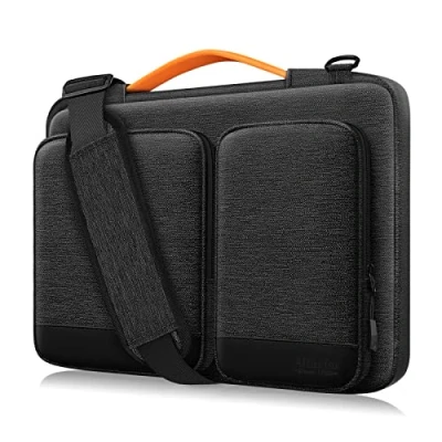 Afbeelding van Alfheim Laptophoes, aktetas, waterdicht, schokbestendig, lichte schoudertas, 360 bescherming, notebookhoes