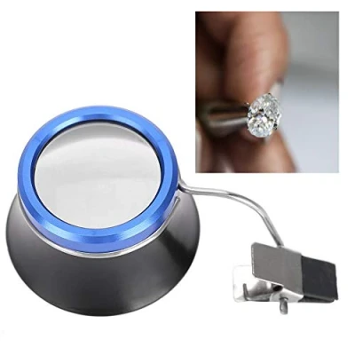 Afbeelding van Jadpes Vergrootglas Sieraden Clip on Bril Vergrootglas, Draagbare Klok Horloge Reparatie Tool