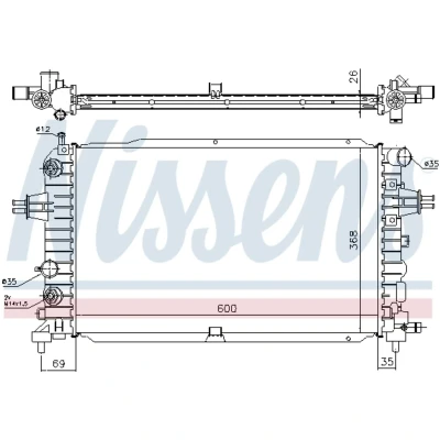 Afbeelding van Nissens Radiateur 630768