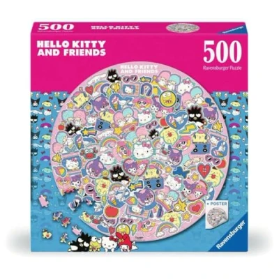 Afbeelding van Ravensburger puzzel 12001391 Hello Kitty Ronde van 500 stukjes voor volwassenen en kinderen vanaf 14 (500 onderdelen)
