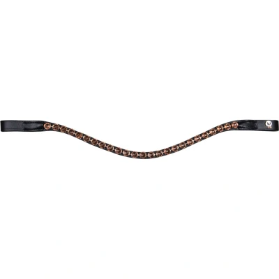 Afbeelding van Waldhausen Frontriem X Line Boost Zwart/Rosegold Pony