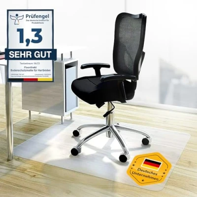 Afbeelding van Floordirekt vloerbeschermingsmat krasbestendig, antislip, melkwit vloermatten, vloerbescherming, bureaustoelmatten, beschermmatten voor laminaat, parket, harde vloeren
