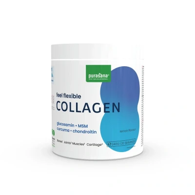Afbeelding van 15% korting Purasana Feel Flexible Collageen Complex Citroensmaak 240g