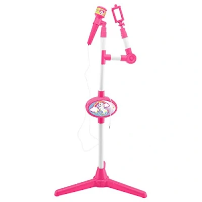 Afbeelding van Lexibook, Eenhoorn, microfoon met luidspreker en lichtstandaard, AUX aansluiting voor het aansluiten van muziek, roze/wit, S150UNI