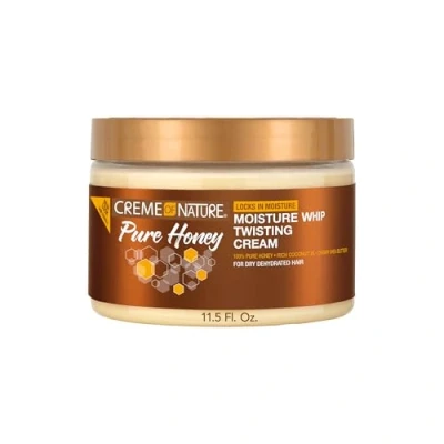 Image de Creme of Nature Pure Honey Twisting Cream Crème Cheveux Bouclés, Frisés et Crépus Noix de Coco, Beurre Karité Miel Coiffante Tenue Longue Durée Hair Curler Sans Sulfates 326g