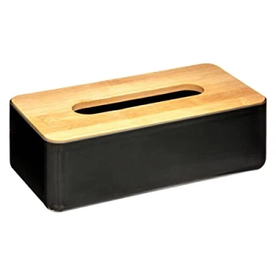 Image de FIVE Simply Smart Boîte à Mouchoirs en Bambou Natureo 26cm Noir