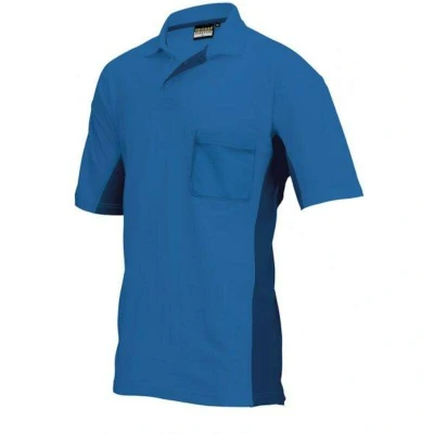 Afbeelding van Tricorp 202002 Poloshirt Bicolor Borstzak Koningsblauw/Marineblauw 7XL