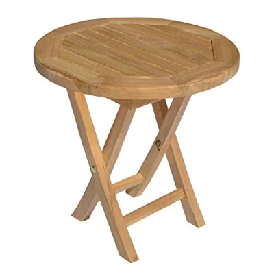 Afbeelding van Ronde teak bijzettafel 50cm LOMBOK