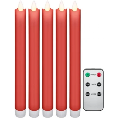 Afbeelding van Goobay set van 3 LED kaarsen echte was in glas, wit met slingerlont en timer, werkt op batterijen (2x AA elk), warm (2700 K)