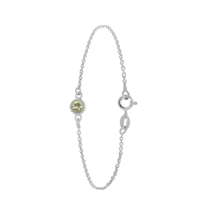 Afbeelding van Lucardi Geboortesteen Armband, Dames, Maat: One Size, August light green