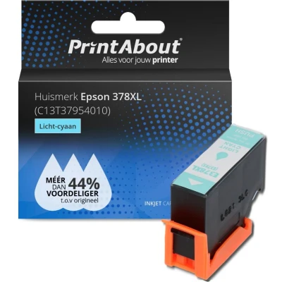 Afbeelding van Huismerk Epson 378XL (C13T37954010) Inktcartridge Licht cyaan Hoge capaciteit