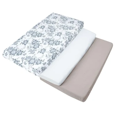 Image de Medi Partners 3pcs Ensemble Drap Housse pour Un lit bébé 60x120 cm 100% Coton literie Matelas Enfant Sac de Couchage