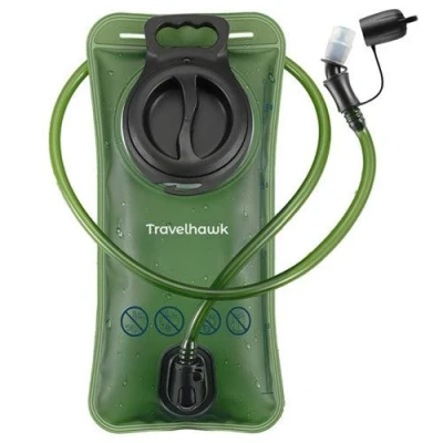Afbeelding van Travelhawk Waterzak Drinkzak Geschikt voor Camelbak Drinkrugzak Festival BPA Vrij 2 Liter Groen
