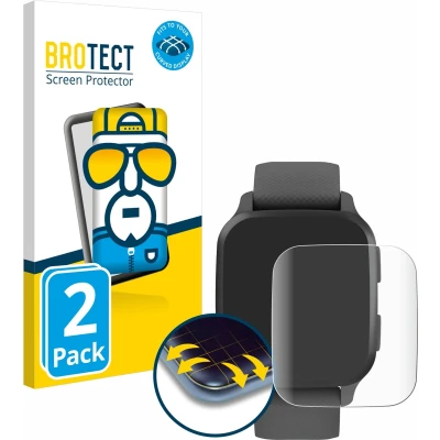 Afbeelding van BROTECT Screenprotector voor Garmin Venu Sq 2 / Music Folie Beschermfolie transparant volledig dekking (2 Stuks)