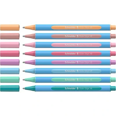 Image de Schneider Slider Edge Pastell XB Stylo à bille (pointe triangulaire avec largeur de trait XB) 8 Stück pastel