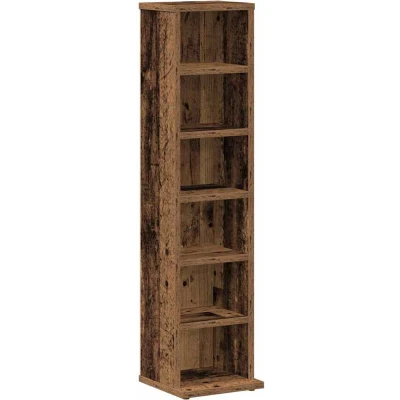Afbeelding van vidaXL Cd kast 21x20x88 cm bewerkt hout oud houtkleurig