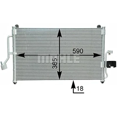 Afbeelding van Mahle Original Airco condensor AC 418 000S