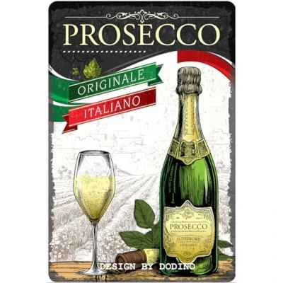 Afbeelding van Wandbord Cafe Pub Horeca Wijn Prosecco Originale Italiano