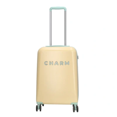 Afbeelding van Charm London Capetown Handbagage Koffer 55 cm 42 Liter TSA Slot Zachtgeel